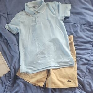 Tommy Bahama Light Blue and Tan Kids Matching Set
